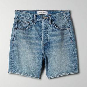 Denim Forum The Joni Mid Thigh Short High-rise Short Size 32